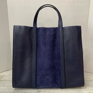 FOSSIL BLUE SUEDE SMALL TOTE HAND BAG